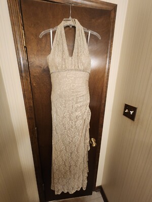 betsy and adam champagne dress Champagne Long Formal Dress: Betsy & Adam A26921 Champagne / 0