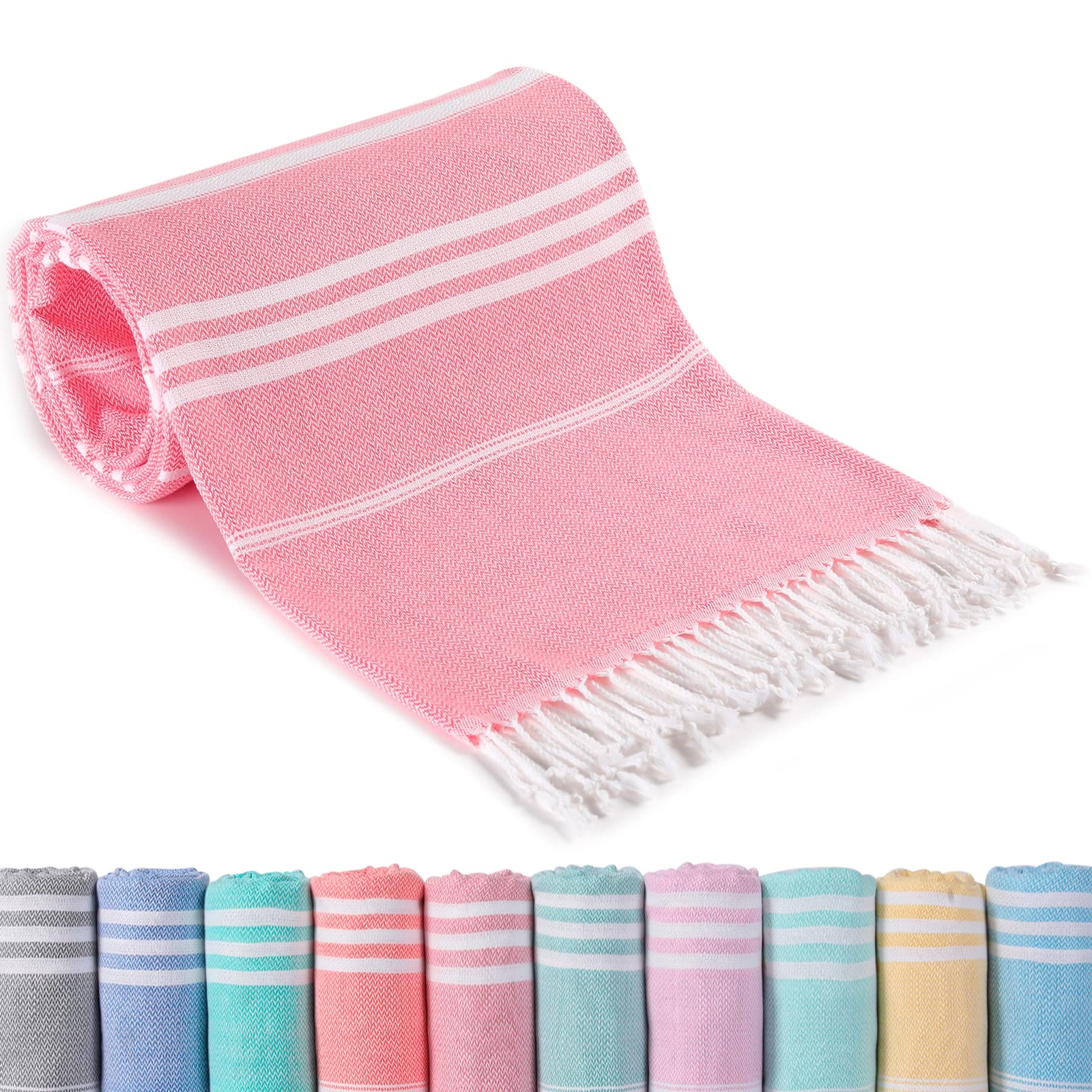 XL Quick-Dry Turkish Beach Towel – Sand-Free, Super Absorbent & Lightweight