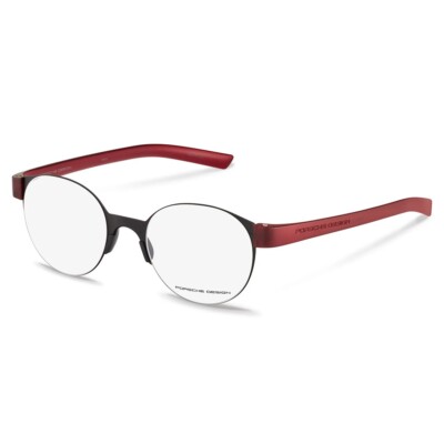  Porsche Design Reading Glasses P8812 B Black/Red 51-21 - Unisex