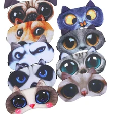 Sleep Mask Eye Mask Cover Shade Cat Sleeping Womens Mens Soft Portable Travel