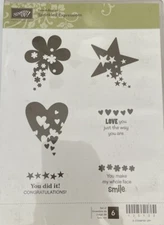 Sprinkled Expressions Stampin Up stamp set (6) Retired- NEW