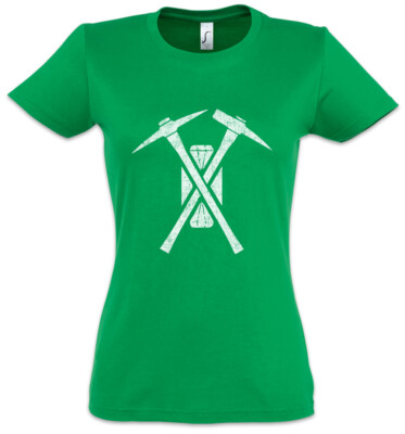 Pickaxe Territory Damen T-Shirt Into The Realm Symbol Badlands Sign Logo Baron