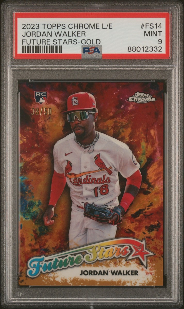 PSA 9 Jordan Walker RC /50 Gold #FS14 2023 Topps Chrome