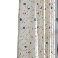 VOGOL 2 Panels Grommet Curtains Simple Style Embroidered Elegant Window Drape...