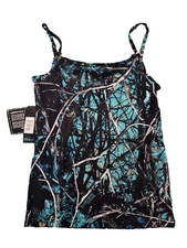Moonshine Camo Muddy Girl Women's 2XL Tank Top Camisole Teal Camo NWT