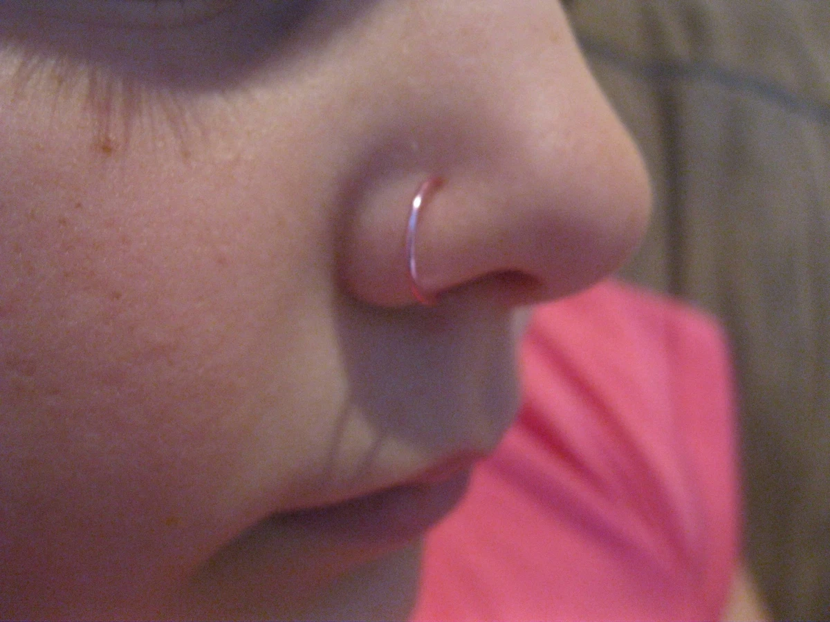 Pink nose ring sale hoop