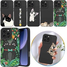 For iPhone 17e 15 16 Pro Samsung S26 S25 Robust TPU Cover Lovely Cat Phone Case