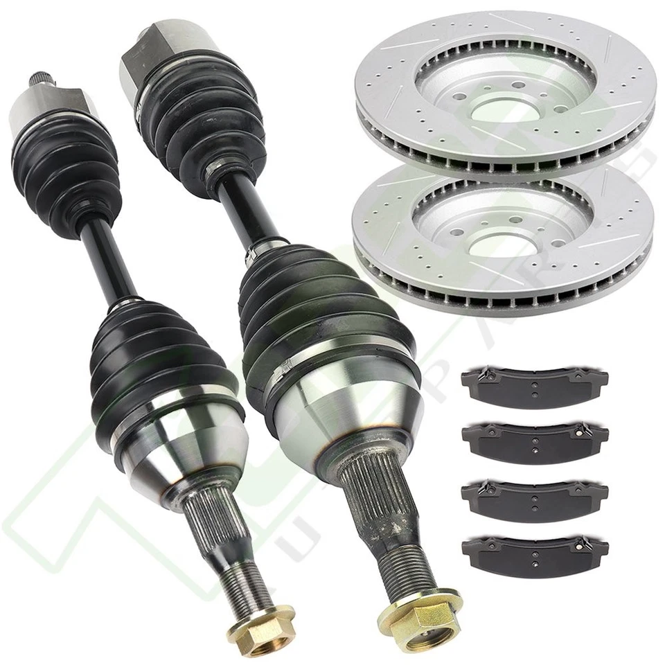 Front CV Axle Brake Pads & Rotors Fit for 2006-2007 Chevrolet Monte Carlo Foto 3 de 4