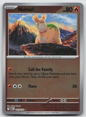 Numel Common ME01: Mega Evolution 021/132 Reverse Holo NM
