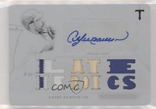2018 Triple Threads White Whale Printing Plate Black 1/1 Andre Dawson Auto x0y