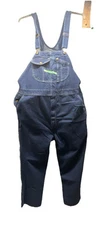 Vintage Key Imperial Bib Overalls Size 44 X 34 Blue Denim Farmer Workwear