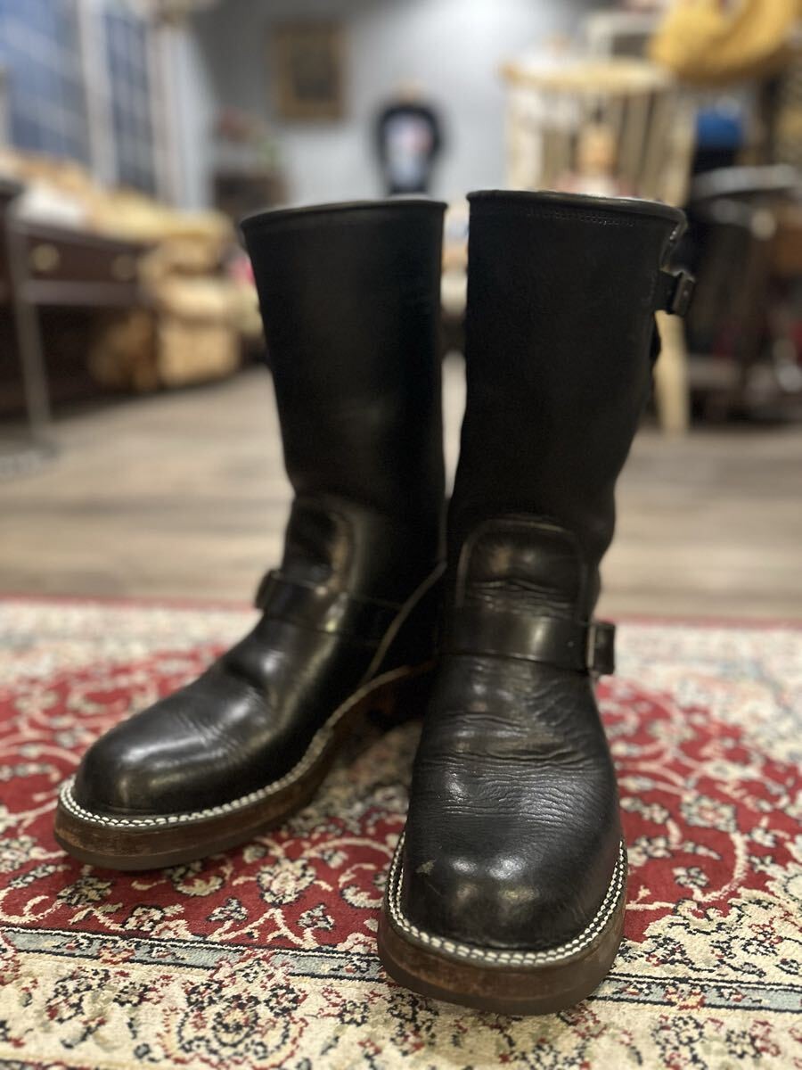 Red Wing Boots Long Engineer Boots Leather Black Size 8