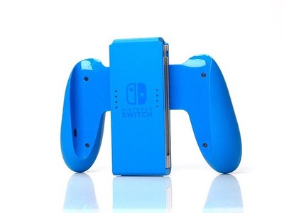 ORIGINAL NINTENDO SWITCH JOY CON HALTER / GRIP (Blau) Mario Red & Blue Edition