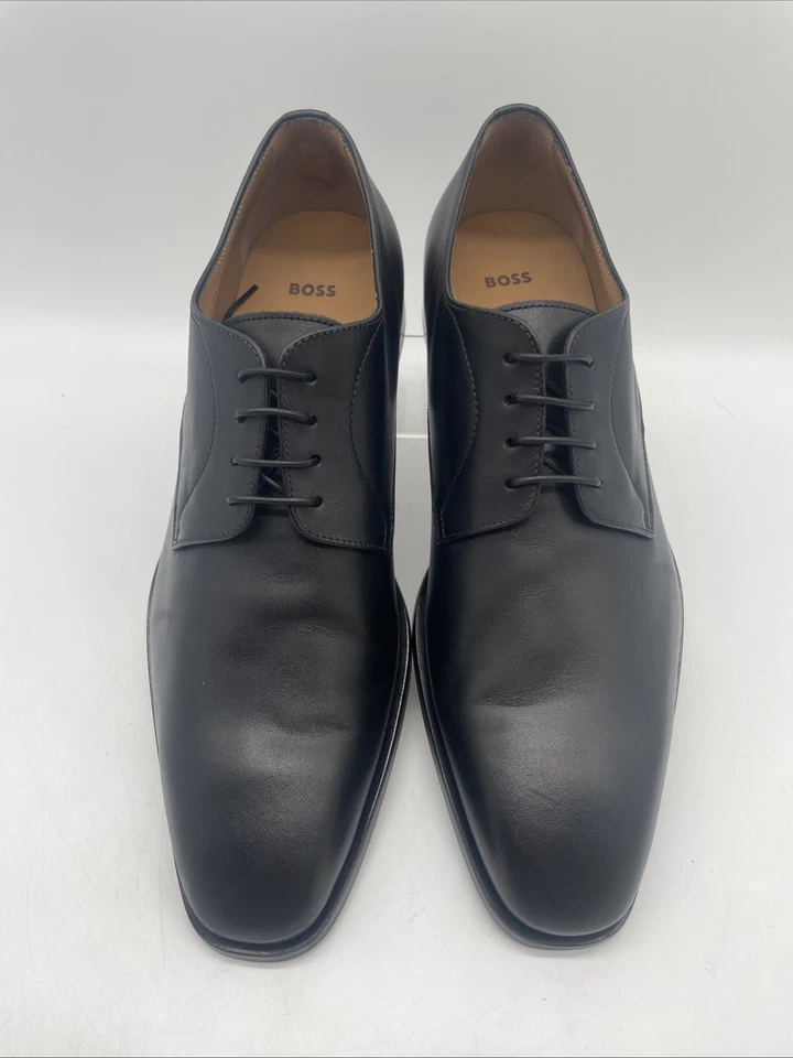 Hugo Boss Mens Black Leather Formal Shoes Lisbon Derby UK 9.5 EU 43.5 BNWOB - Image 2 of 4
