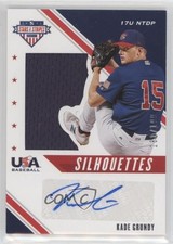 2020 USA Baseball Stars & Stripes Silhouettes Signatures Kade Grundy Auto 0g4