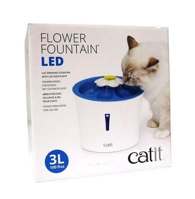 Catit Trinkbrunnen Katze 3L LED Wasserbrunnen Katzenbrunnen Flower
