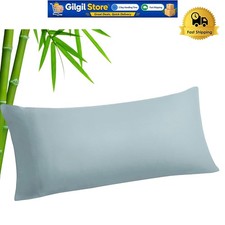 Silky Soft Bamboo Rayon Body Pillow Case for Hot Sleepers - 20x54 Haze Blue