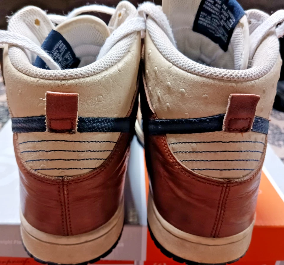 NIKE DUNK PREMIUM HIGH RUSTIC OSTRICH MEN'S SIZE 10 BASKETBALL ORIGINALS 2007!!! - Image 4 of 4