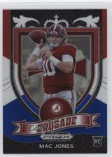2021 Panini Prizm Draft Picks Crusade Red White & Blue Prizm Mac Jones #170 0q2