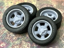 124 Scale 17-inch Cragar Street Pro Wheels W Wide Rear Tires . Resin