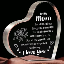 Gifts for Mom, Mom Christmas Gifts, I Love You Mother Acrylic Keepsake - Best Bi