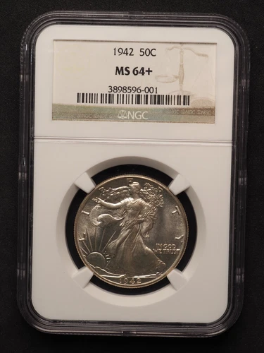 1942 *P* WALKING LIBERTY HALF DOLLAR NGC MS64 PLUS **NICE** FREE SHIPPING G1734