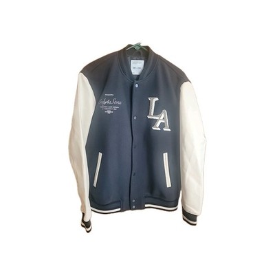 Only & Sons Varsity Jacket Men's Sz LGg Letterman Jacket LA Los Angeles Navy NWT