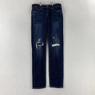 Simon Miller Jeans Womens 26 Slim Straight Mid Rise Distressed Blue Denim