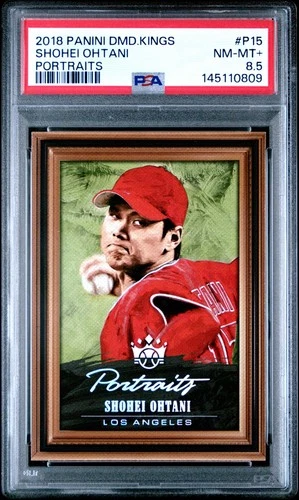 2018 Panini Diamond Kings Shohei Ohtani #P15 "Portraits" Rookie Card PSA 8.5
