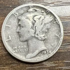 1934 MERCURY SILVER DIME ACTUAL Coin Get Today & Save & Fill Your Collection