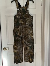 CE Schmidt Insulated Bibs Youth Medium Camouflage Overalls Workwear