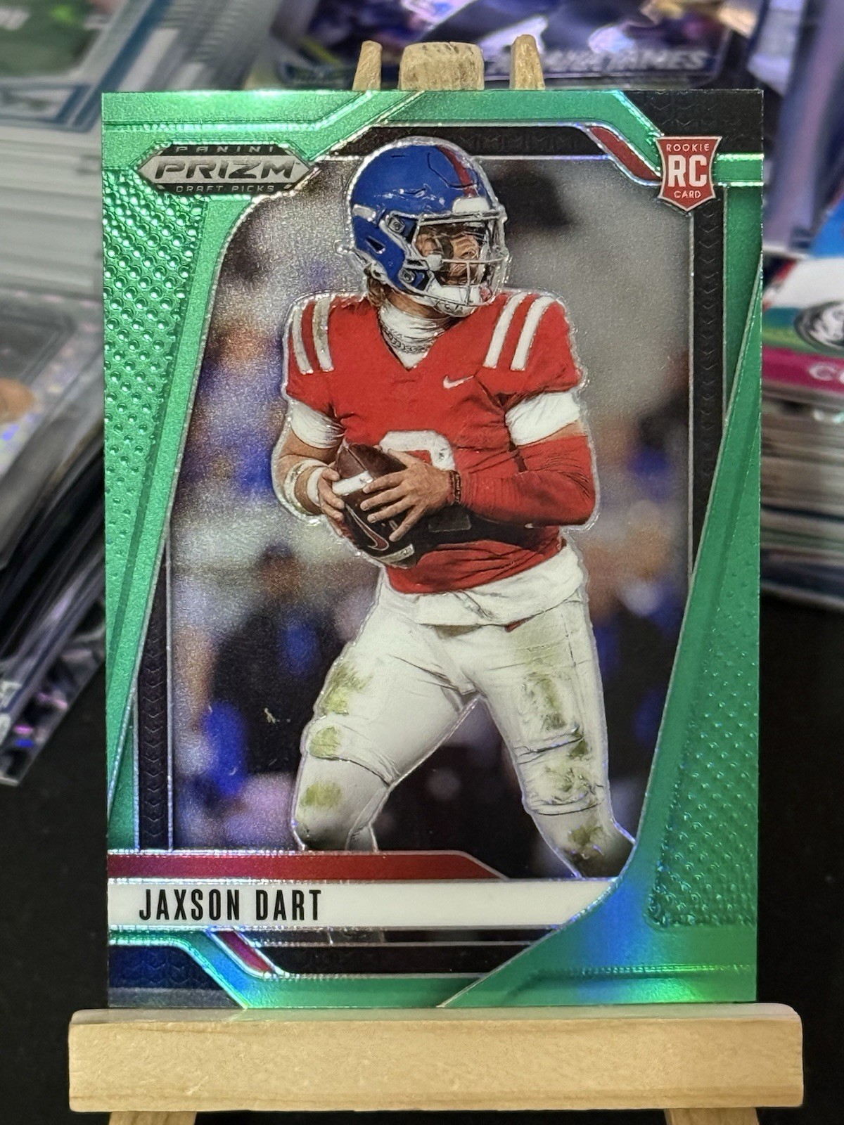 2025 Panini Prizm Draft Picks - Jaxson Dart #90 Green Prizm (RC)