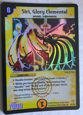 Duel Masters TCG Siri, Glory Elemental S1/S5 DM-07 Super Rare Holo Game Card 