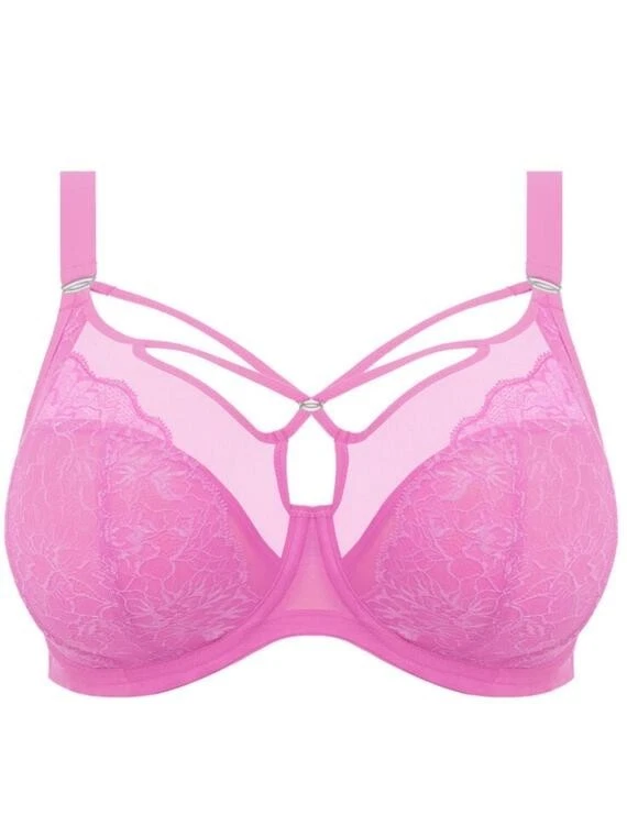 Sutiã Elomi Brianna Plunge Underwire EL8080-VEK muito rosa novo com etiquetas - Imagem 3 de 4
