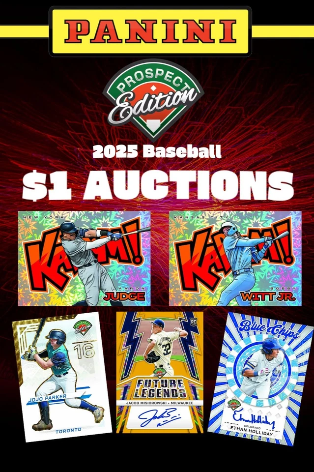 $1 Auctions! 2025 Panini Prospect Edition Baseball breaks