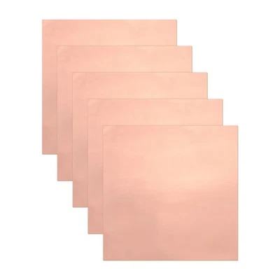 Feuilles de cuivre conducteur double face 250x250x0,05mm pour crafts 5 pcs - Photo 1/4
