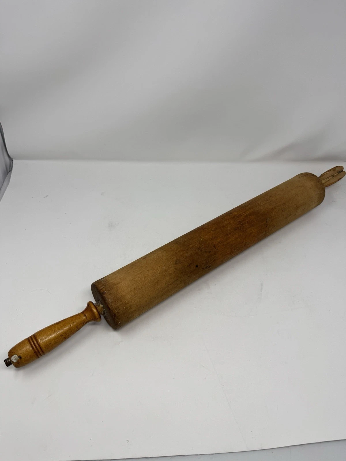 Vtg Thorpe Rolling Pin Maple Wood (18") 3 1/4" Diameter Cheshire Conn, Issue