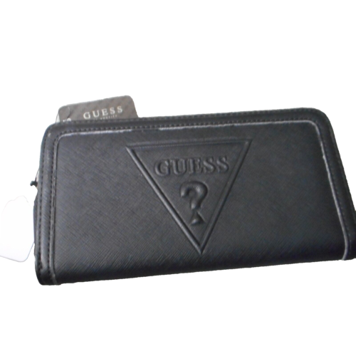 NEUF sac pochette portefeuille fin imprimé logo femme muze faux cuir triplé - Photo 1 sur 3