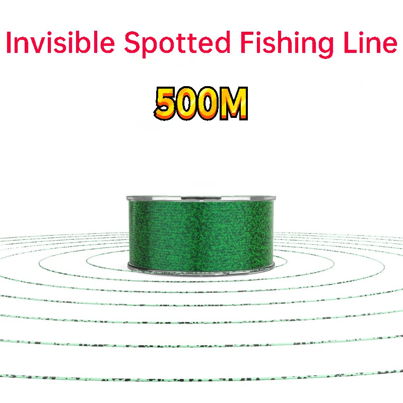 500M 3D linha de pesca descolorida manchada isca biônica invisível linhas fortes duráveis - Imagem 4 de 4