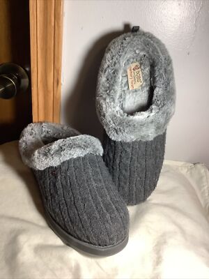 Bobs By Skechers Memory Foam Gray Slip On Shoes Size 9~ EUC