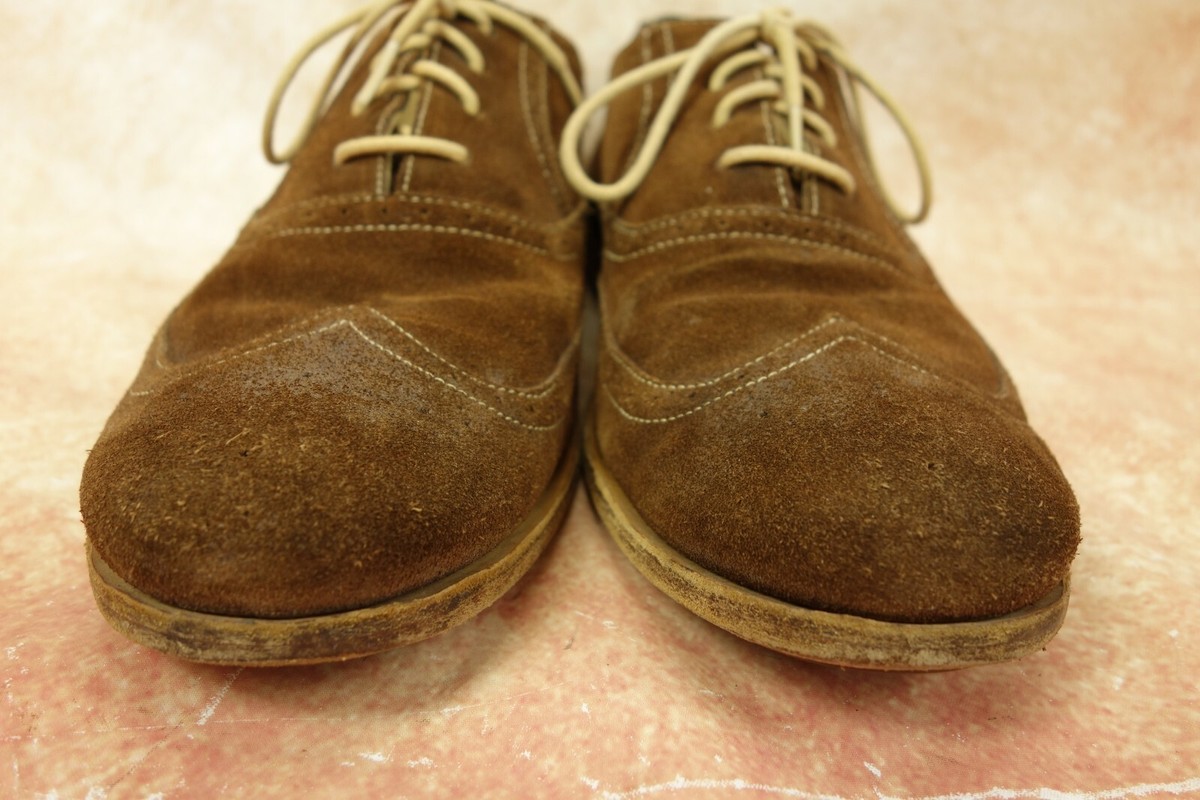 Rockport Adiprene Brown Suede Leather Wingtip Oxford Dress  display picture 1