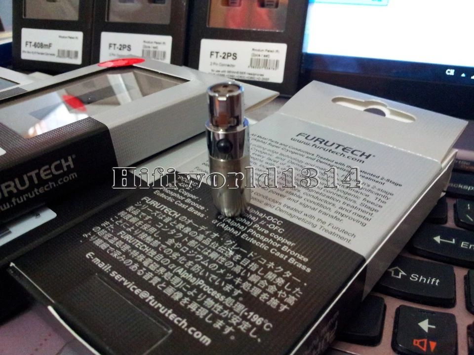 1x Furutech Rodio FT-608mF Conector 3Pines XLR Enchufe Hembra Para AKG K702 Q701  Foto 4 de 4