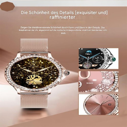 Smartwatch Damen Frauen mit Telefonfunktion Armbanduhr für iPhone Samsung Huawei - Bild 4 von 8