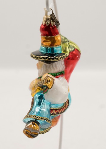2007 Neiman Marcus Mexican Santa Sombrero Hot Chilli Pepper Blown Glass Ornament - Picture 8 of 13