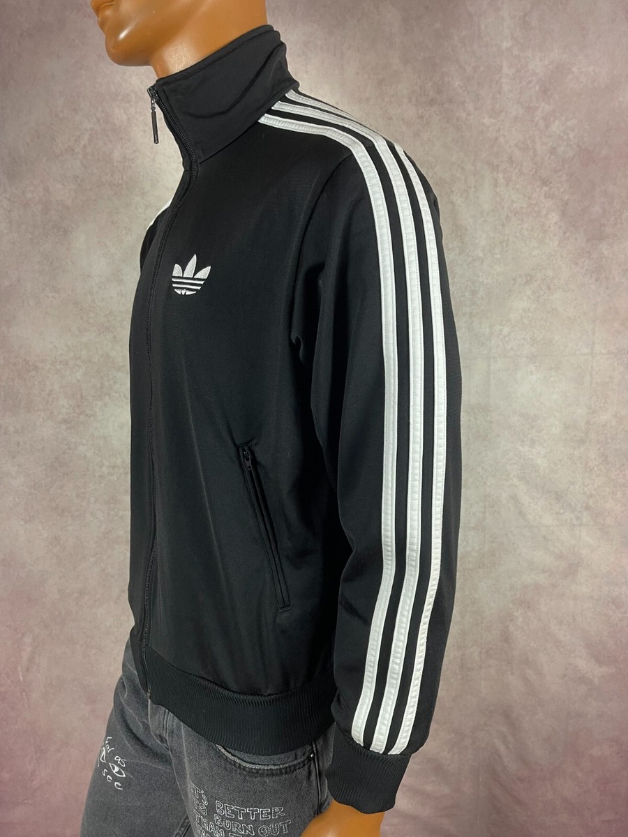 Men's Adidas Originals Big Logo TT Firebird Black White Retro