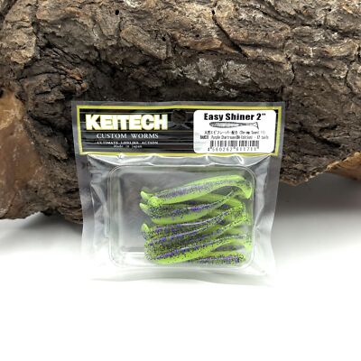 Keitech Barsch-Alarm 2'' Easy Shiner Purple Chartreuse 5,4cm Barsch Alarm UV BA