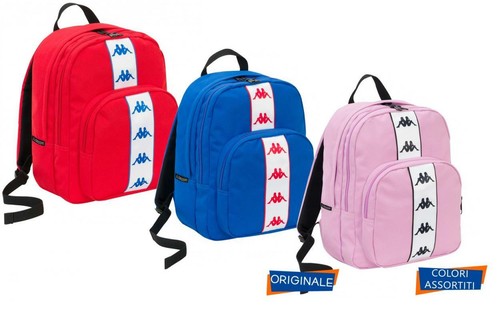 Zaino Kappa Scuola 2 zip freetime viaggio- tempo libero Colore Nero Rosa  Azzurro | eBay