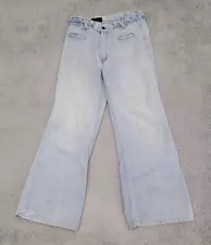 Vintage Richman Bros Jeans Mens 32x30 (Fits 28x28) Blue Light Wash Wide Leg 70s