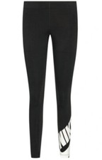 Image of Nike Women’s Tight Fit Activewear Leg a See Leggings- Black- UK XS 