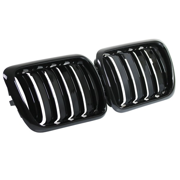 Nieren KüHlergrill FüR 3Er BMW E36 Bj. 1996-1999 Schwarz Hochglanz Doppelsteg-image